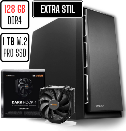 SILENTPRO Intel Core i9 13900K PC Dark Rock 128GB DDR4 1TB PRO SSD M.2 USB-C