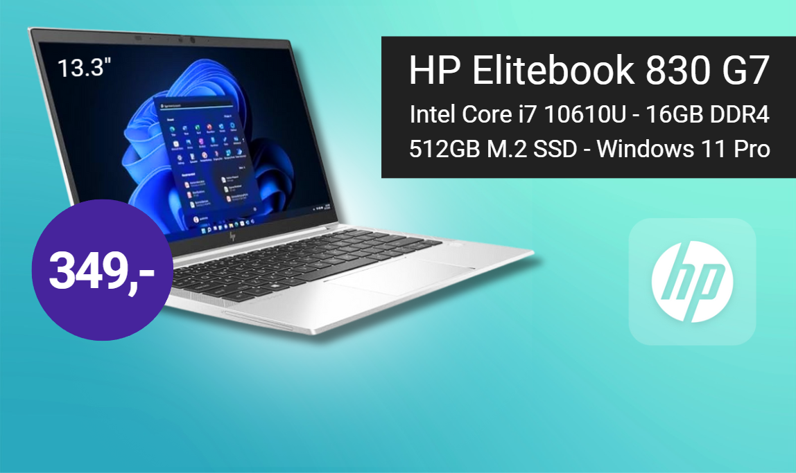 HP Elitebook met 10e generatie Intel i7 processor