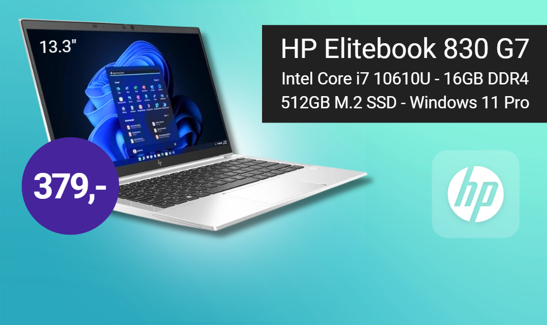 HP Elitebook met 10e generatie Intel i7 processor