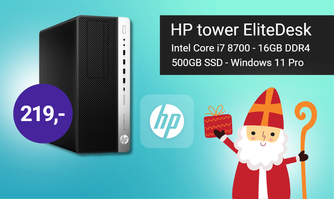 HP tower PC met Core i7 processor en Windows 11